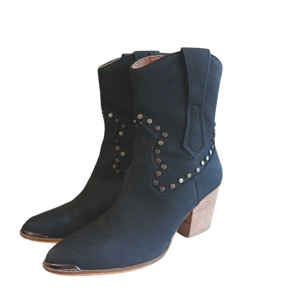 Pandora Women's Black Studded Western Boot size 8 - Picture 6 of 10